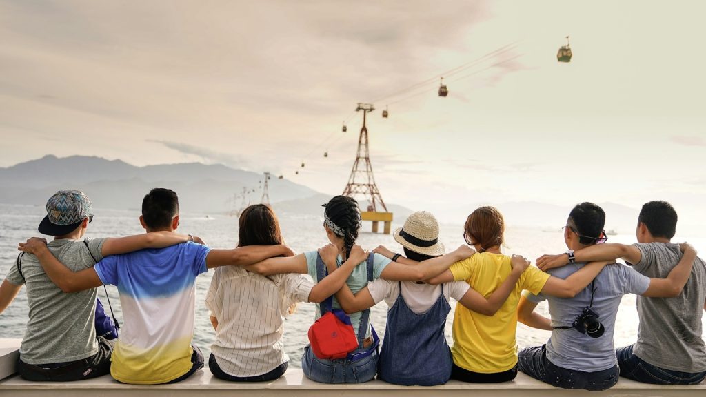 Diverse group of friends building belonging and community together